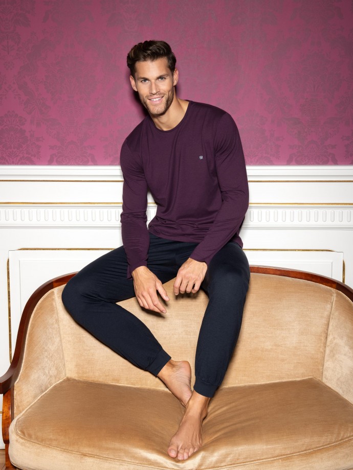 Men's long pyjamas in Lyocell