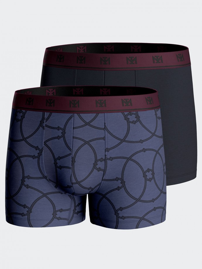 Pack 2 boxers imprims en coton modal