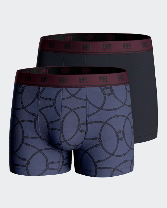 Pack of 2 printed men's boxer in Cotton Modal