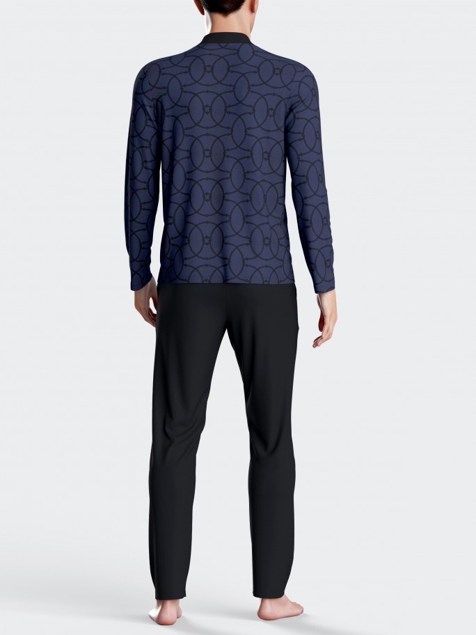 Printed men's pyjamas in Cotton Modal