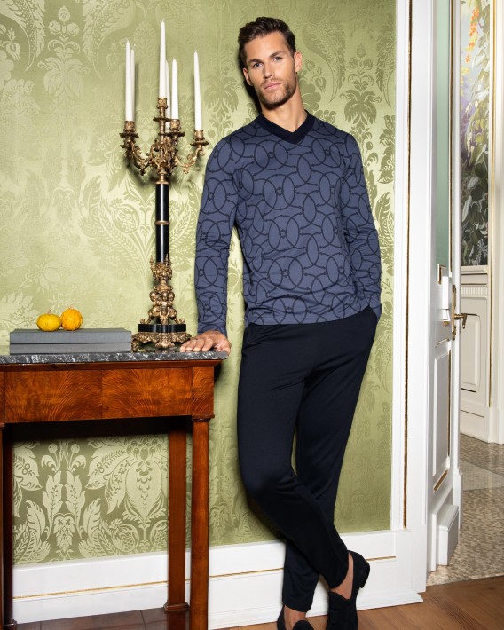 Pyjama imprim en coton modal