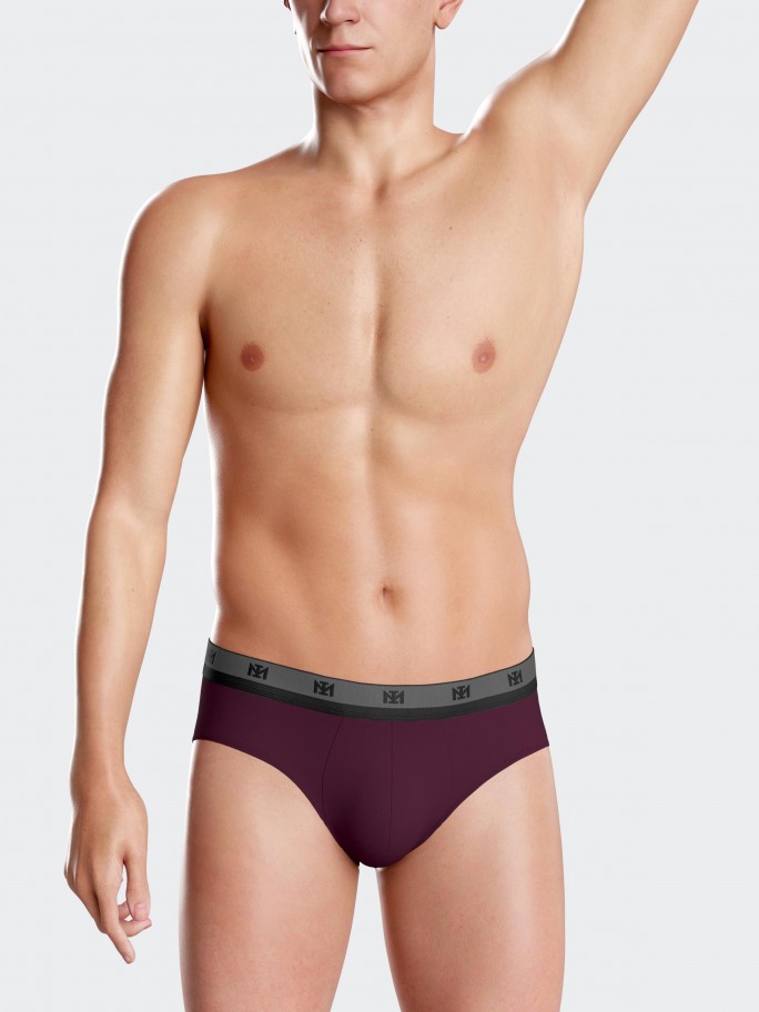 Pack of 2 plain briefs in Lyocell