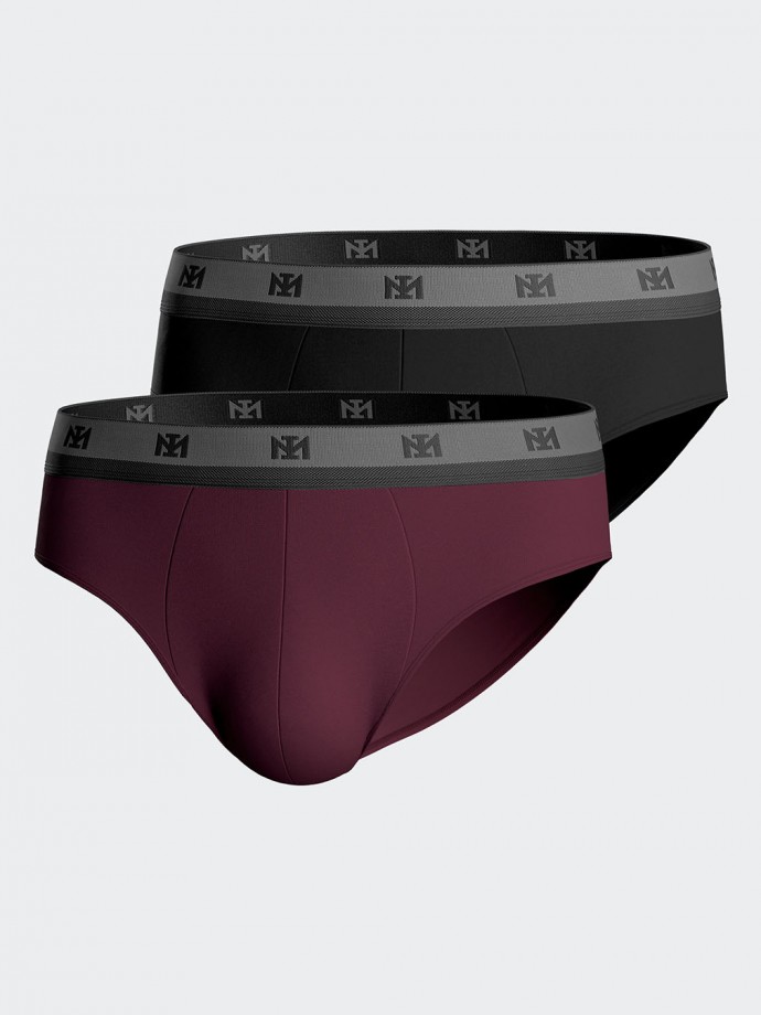 Pack of 2 plain briefs in Lyocell