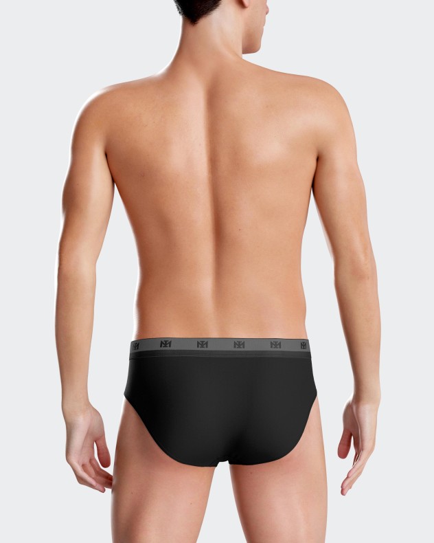 Pack of 2 plain briefs in Lyocell