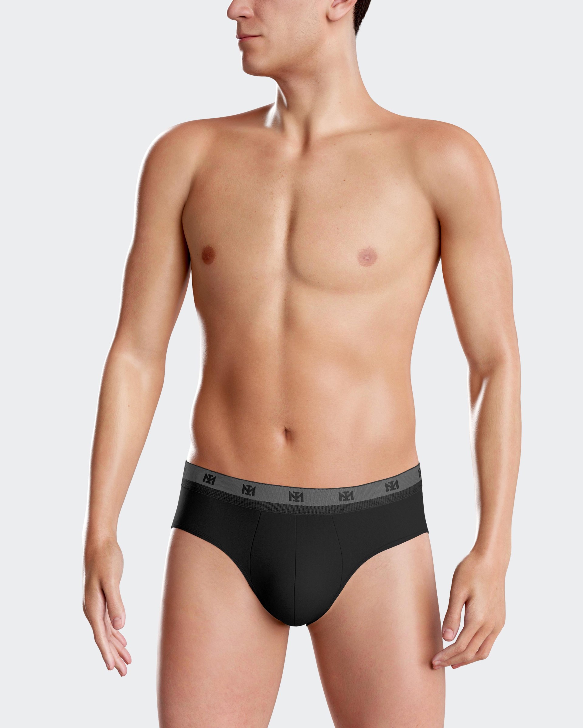 Pack 2 slips de punto de hombre lisos en Lyocell