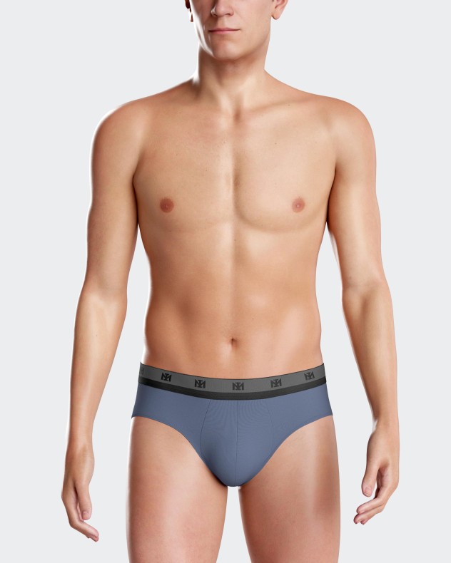 Pack 2 slips de punto de hombre lisos en Lyocell