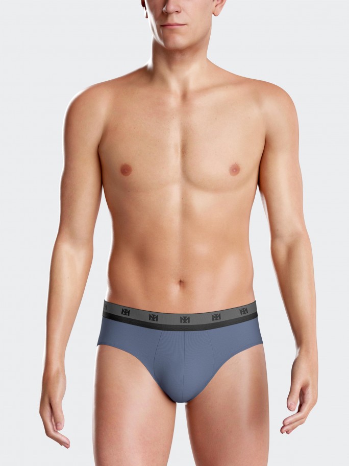 Pack of 2 plain briefs in Lyocell