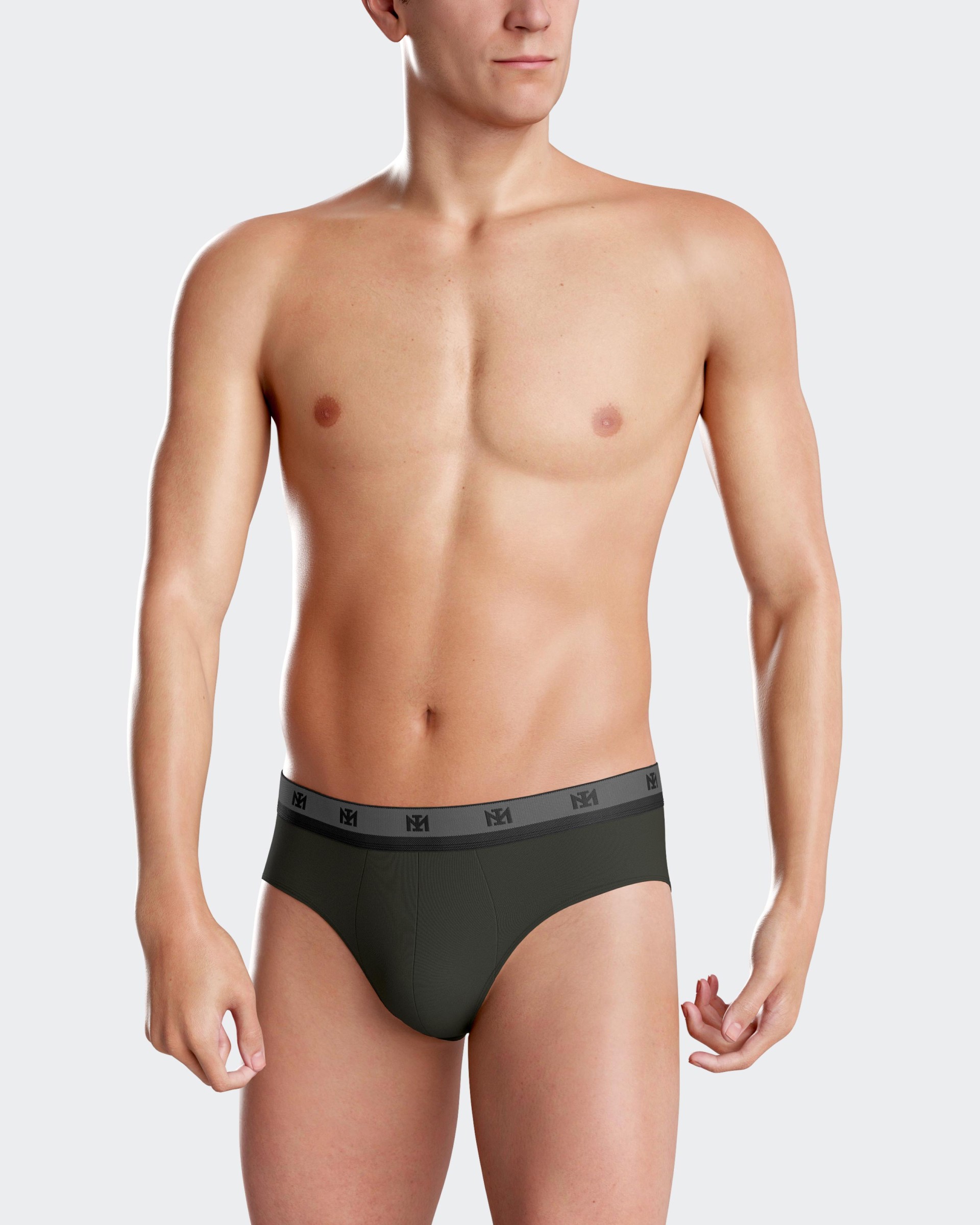 Pack of 2 plain briefs in Lyocell