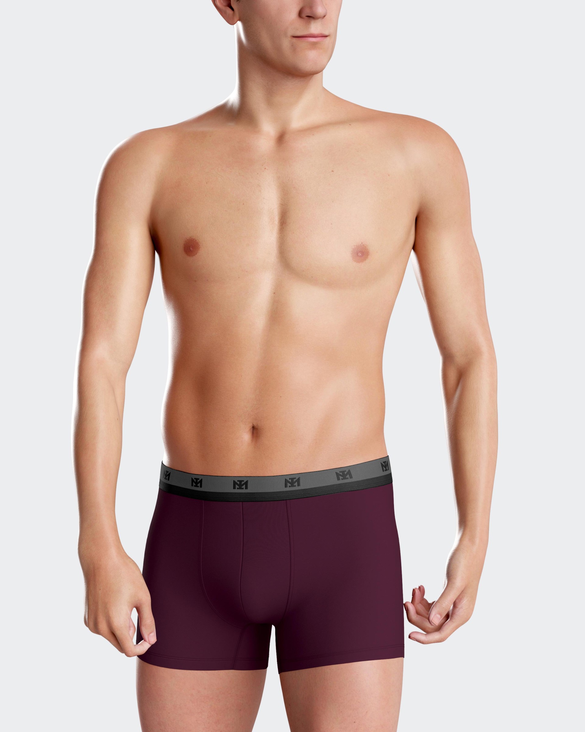 Pack of 2 plain boxers in Lyocell