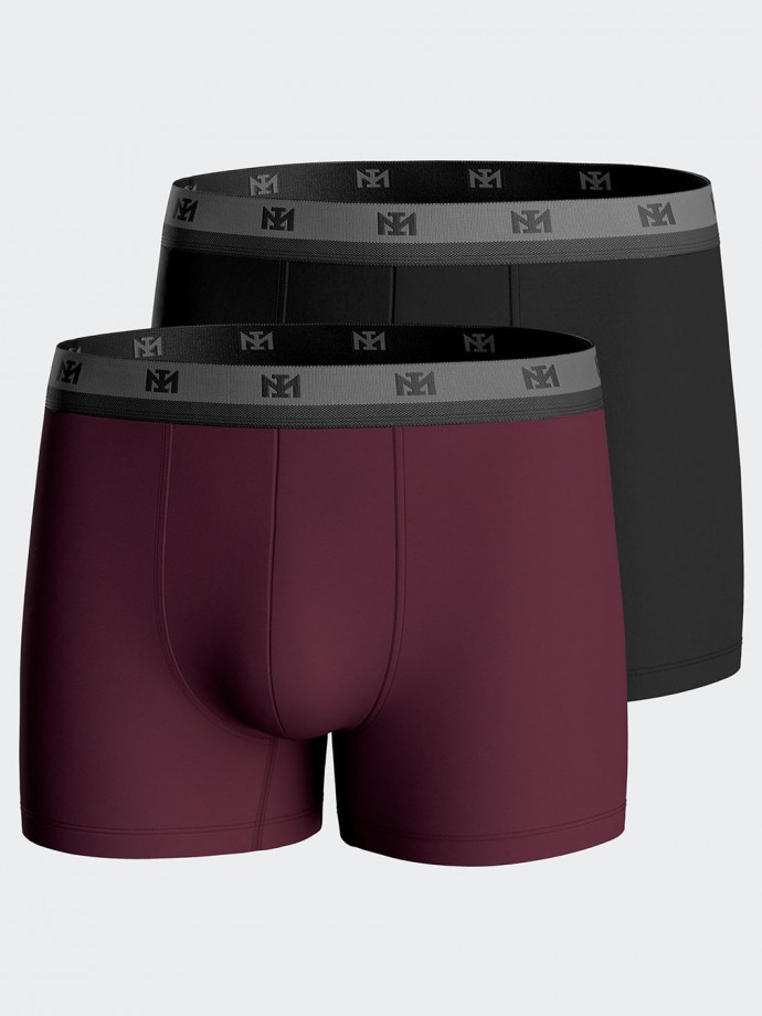 Pack 2 boxers de punto de hombre lisos en Lyocell