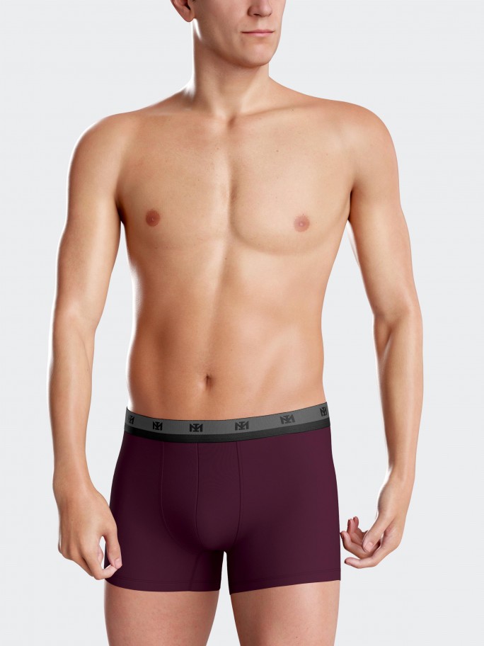 Pack of 2 plain boxers in Lyocell