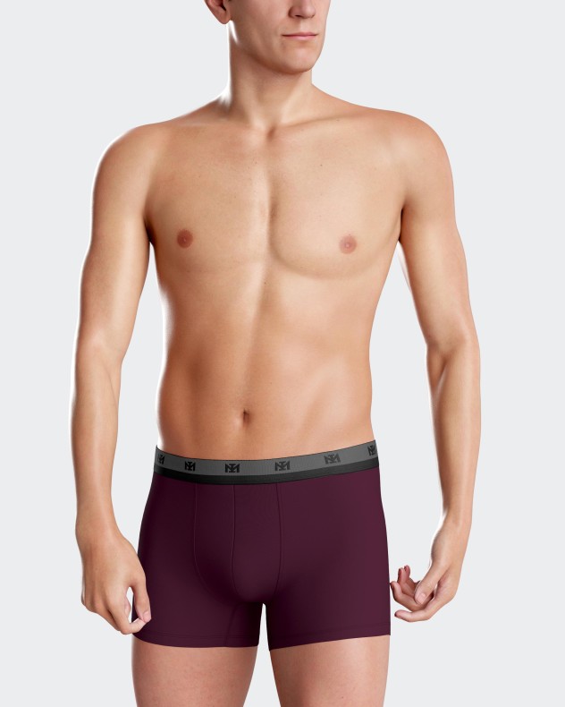 Pack of 2 plain boxers in Lyocell