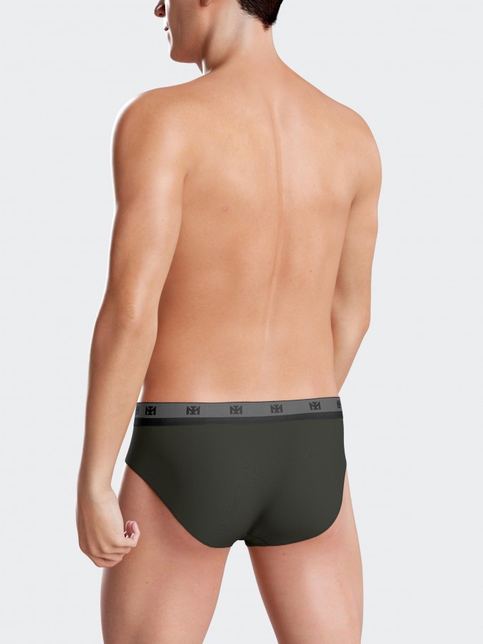 Pack of 2 plain briefs in Lyocell