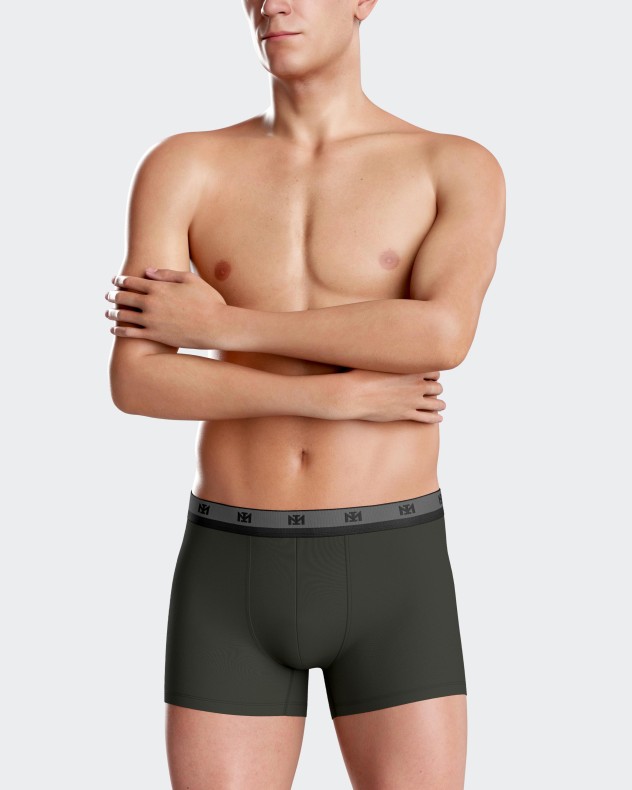 Pack of 2 plain boxers in Lyocell