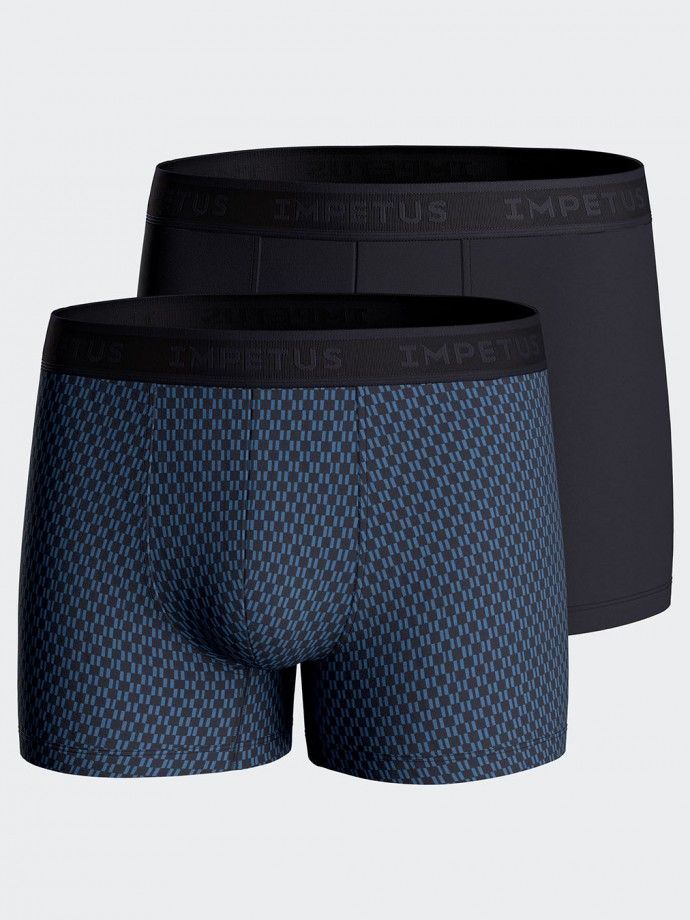 Pack of 2 plain boxers in Cotton