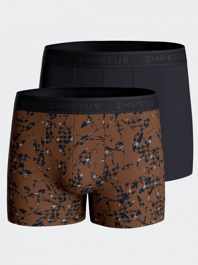 Pack of 2 plain boxers in Cotton Modal