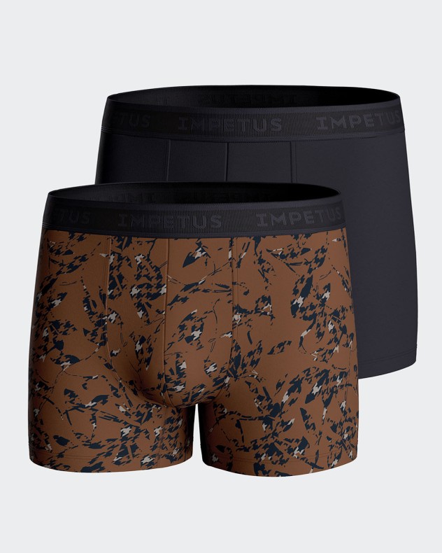 Pack of 2 plain boxers in Cotton Modal