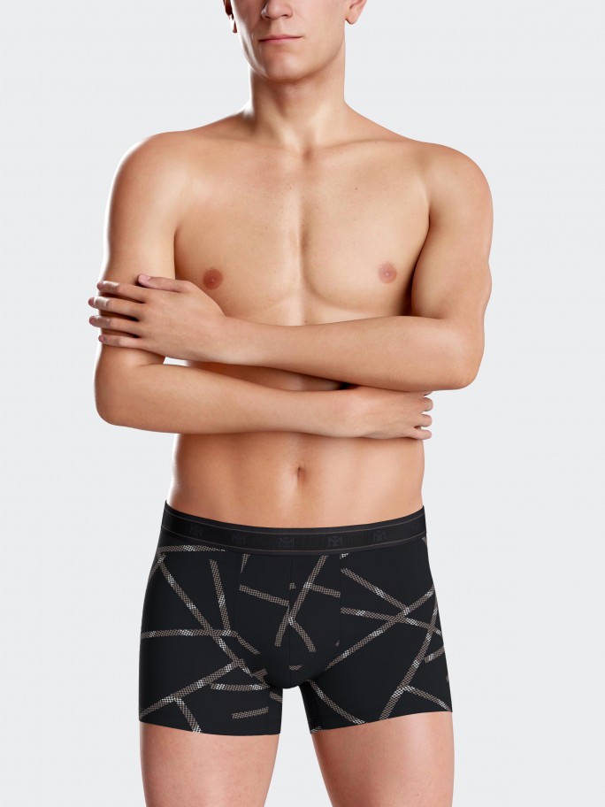 Bedruckter Herren-Boxer Shorts aus Baumwolle Modal