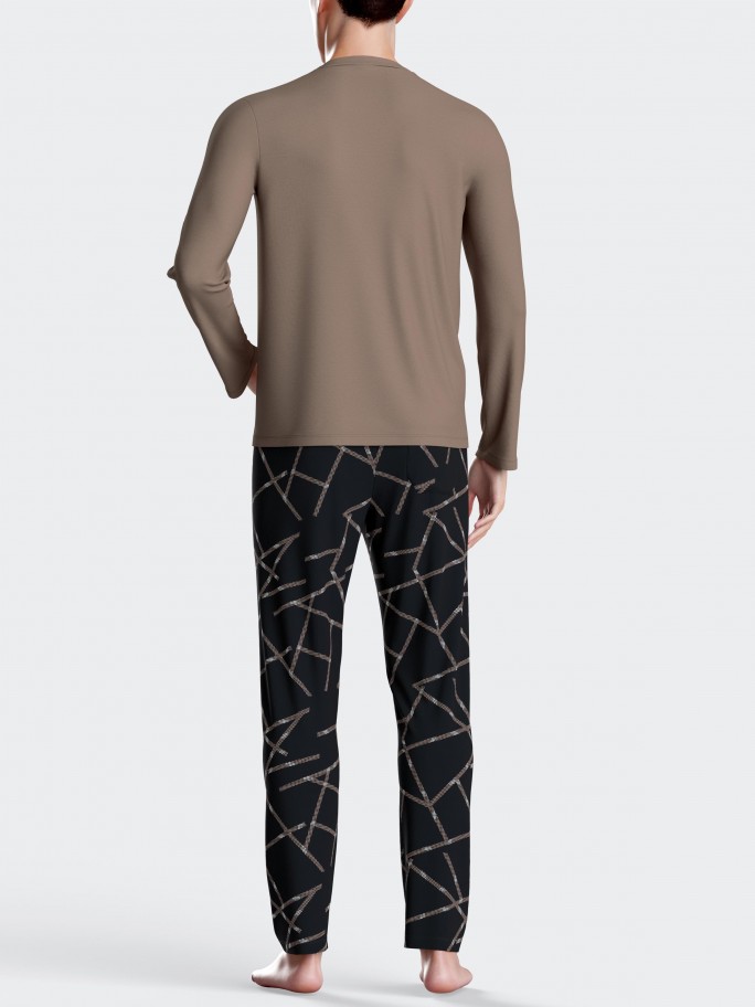 Printed men's pyjamas in Cotton Modal