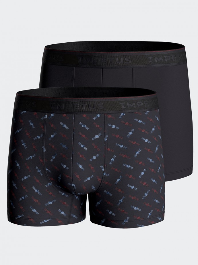 Pack of 2 plain boxers in Cotton Modal