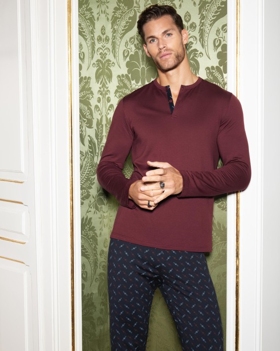 Pijama de homem estampado em Algodo Modal