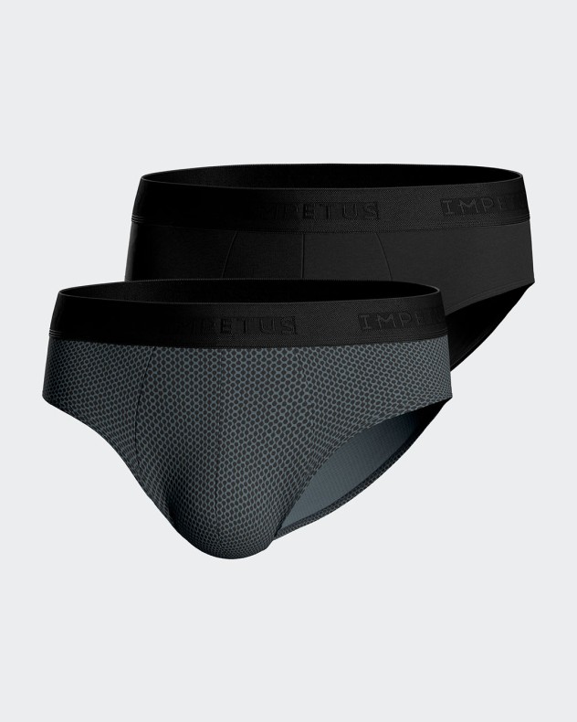 Pack of 2 plain briefs in Cotton