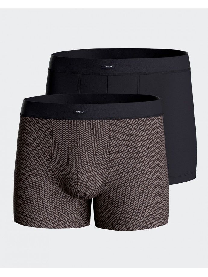 Pack of 2 plain boxers in Cotton
