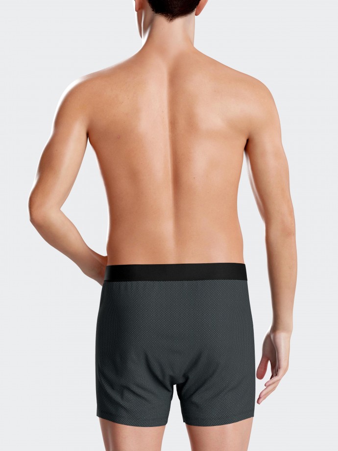 Herren-Boxer Shorts mit Knopfleiste aus Baumwolle