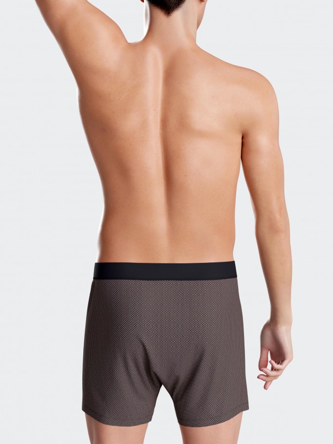 Boxershort de homem com boto em Algodo