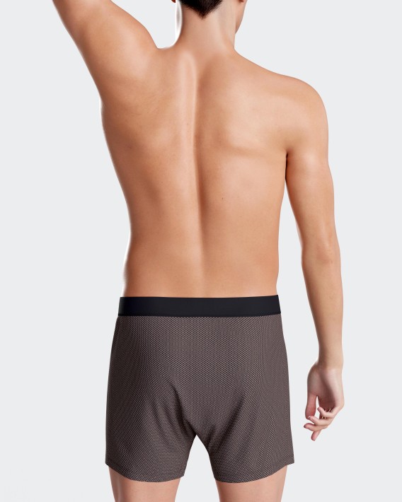 Boxer com botn de punto de hombre en Algodn
