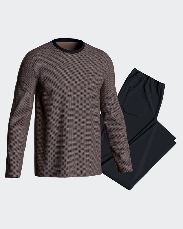 Pyjama avec micromotive en Coton