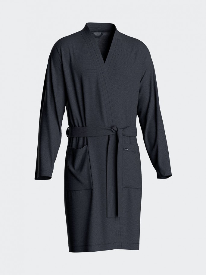 Men's thermal dressing gown in Cotton