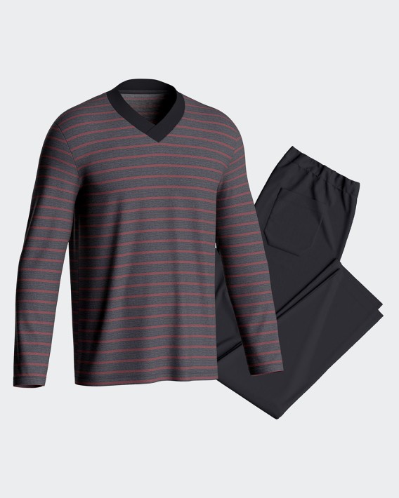 Pijama de homem s riscas em Algodo