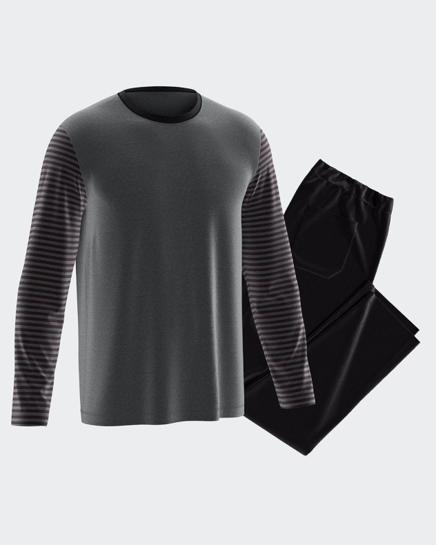 Men's pyjamas in thermal velvet