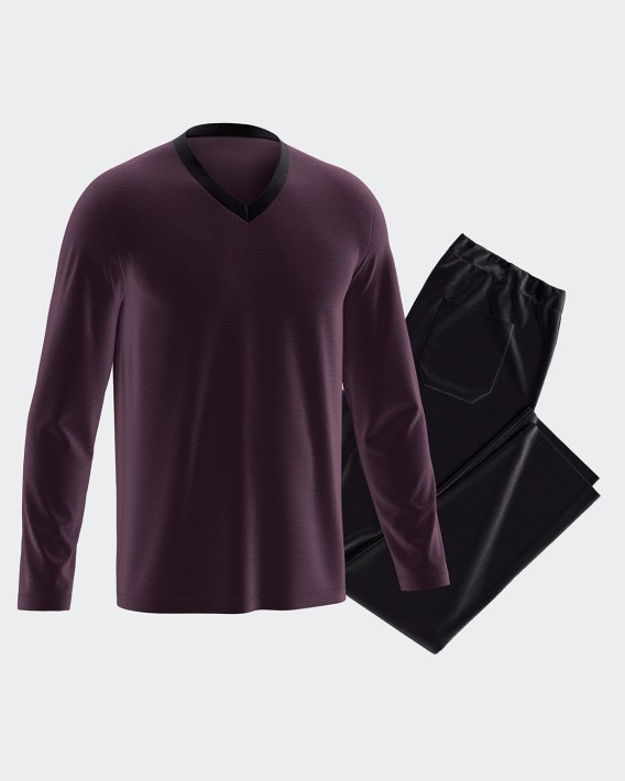 Pyjama textur en Velour thermique