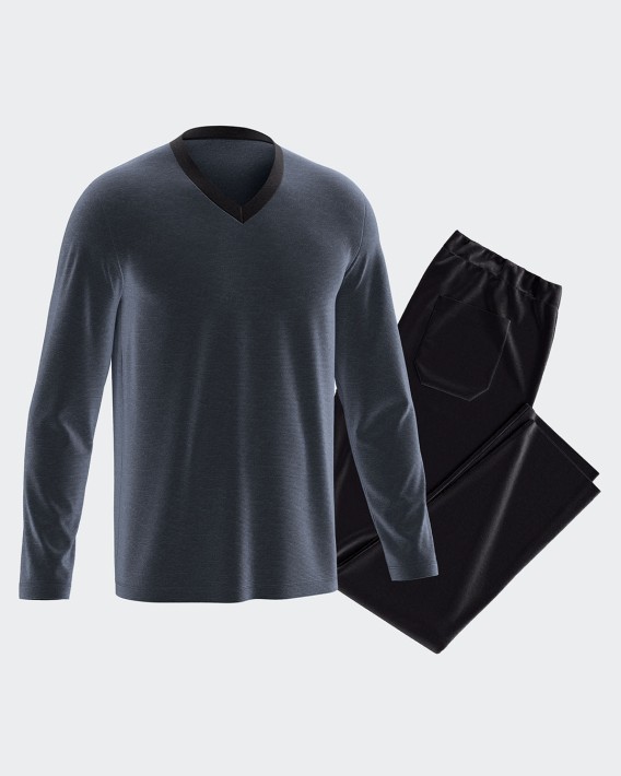 Pijama de homem com textura em Veludo trmico