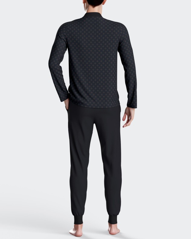 Men's pyjamas with cuffs in Cotton Modal