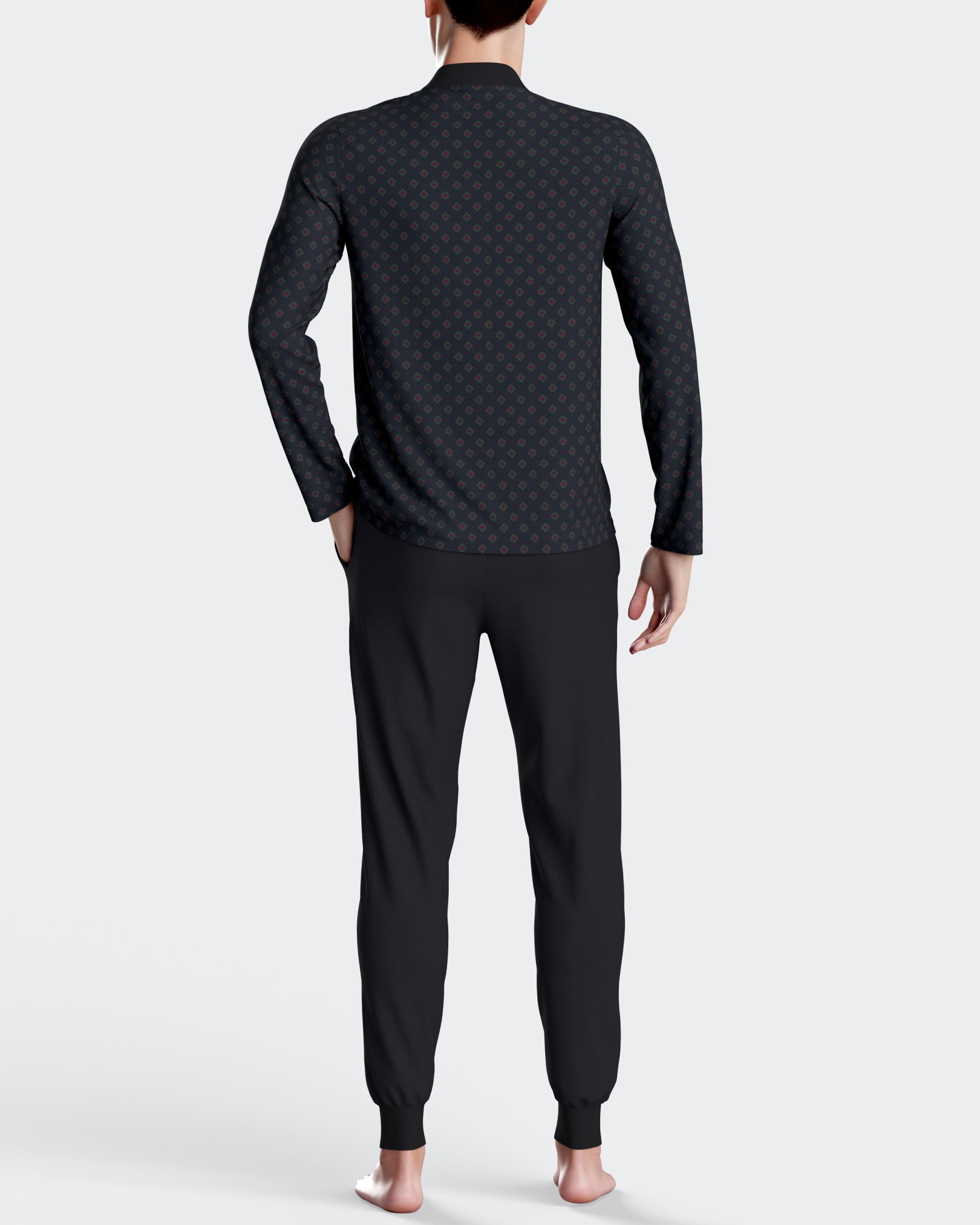 Men's pyjamas with cuffs in Cotton Modal