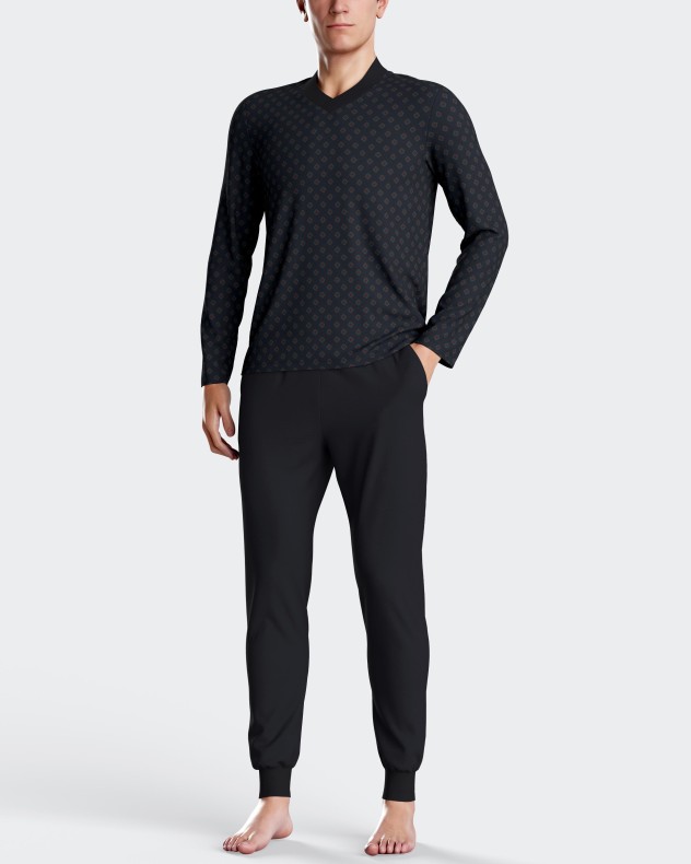 Men's pyjamas with cuffs in Cotton Modal