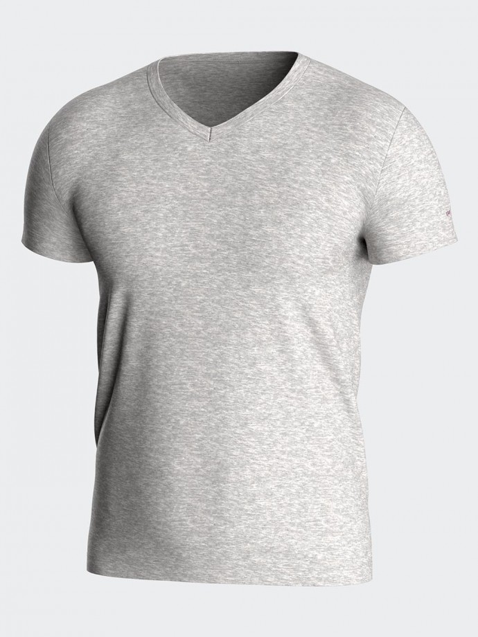 T-shirt col V en coton