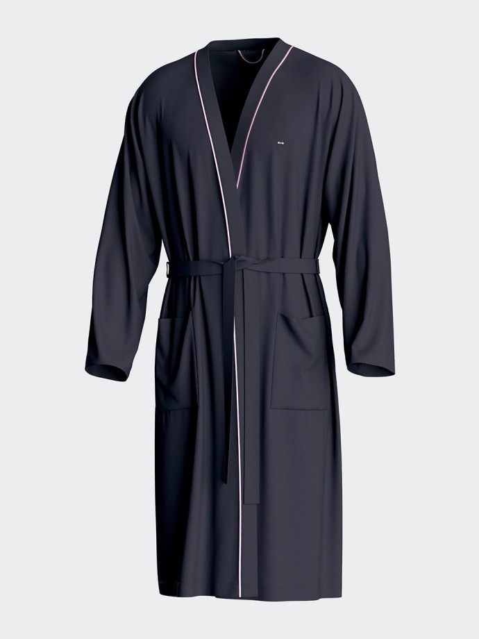 Man's dressing gown in Cotton Polyamide