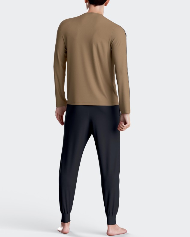 Pijama a rayas laterales Eden Park