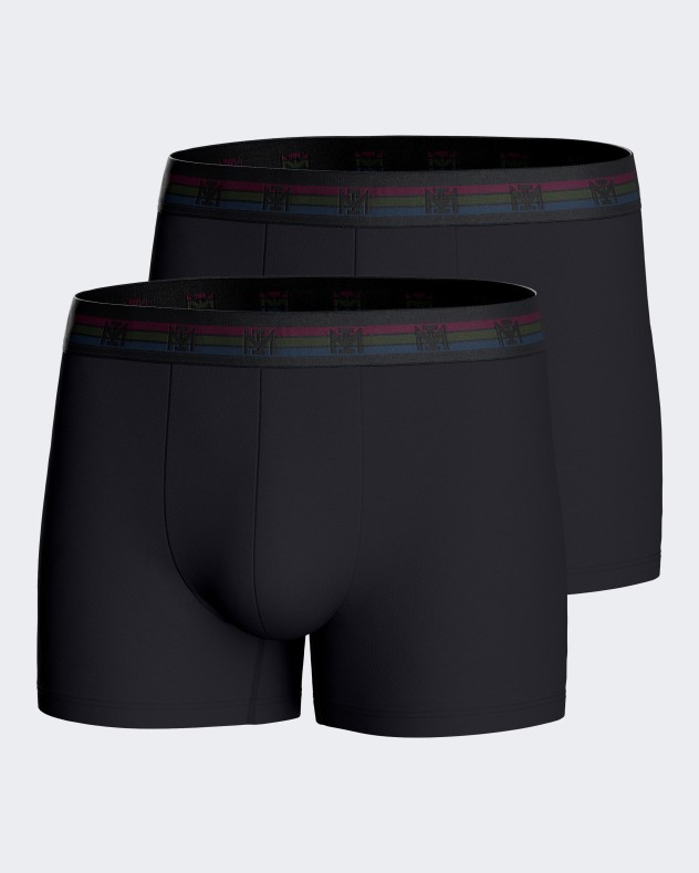 Pack 2 plain man's boxers in cotton