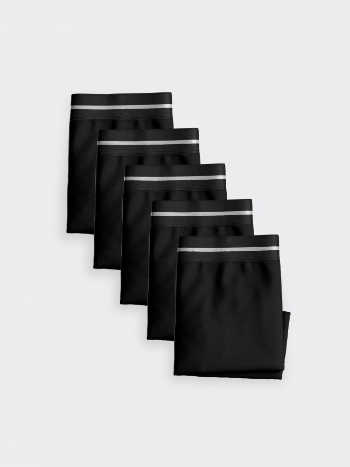 5Pack of Cotton Stretch Black