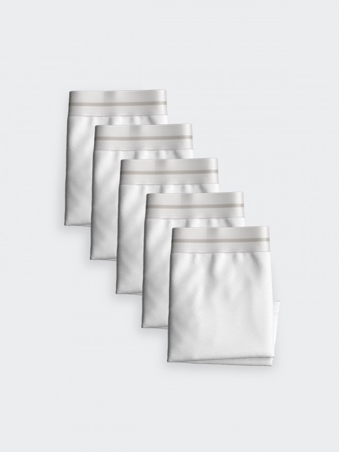 5Pack of Cotton Stretch White