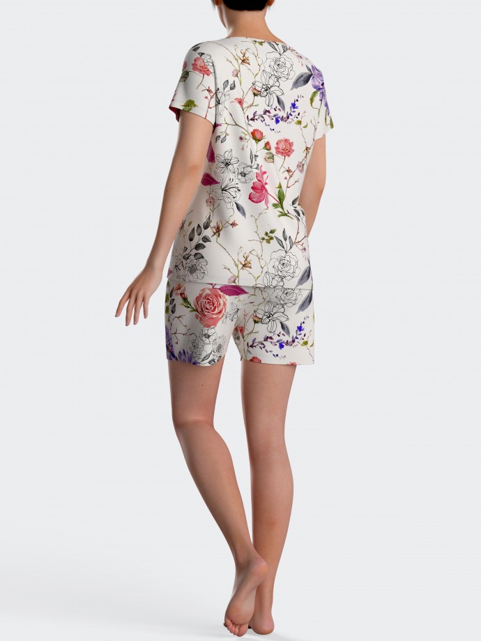 Short pyjama in Lyocell Cotton