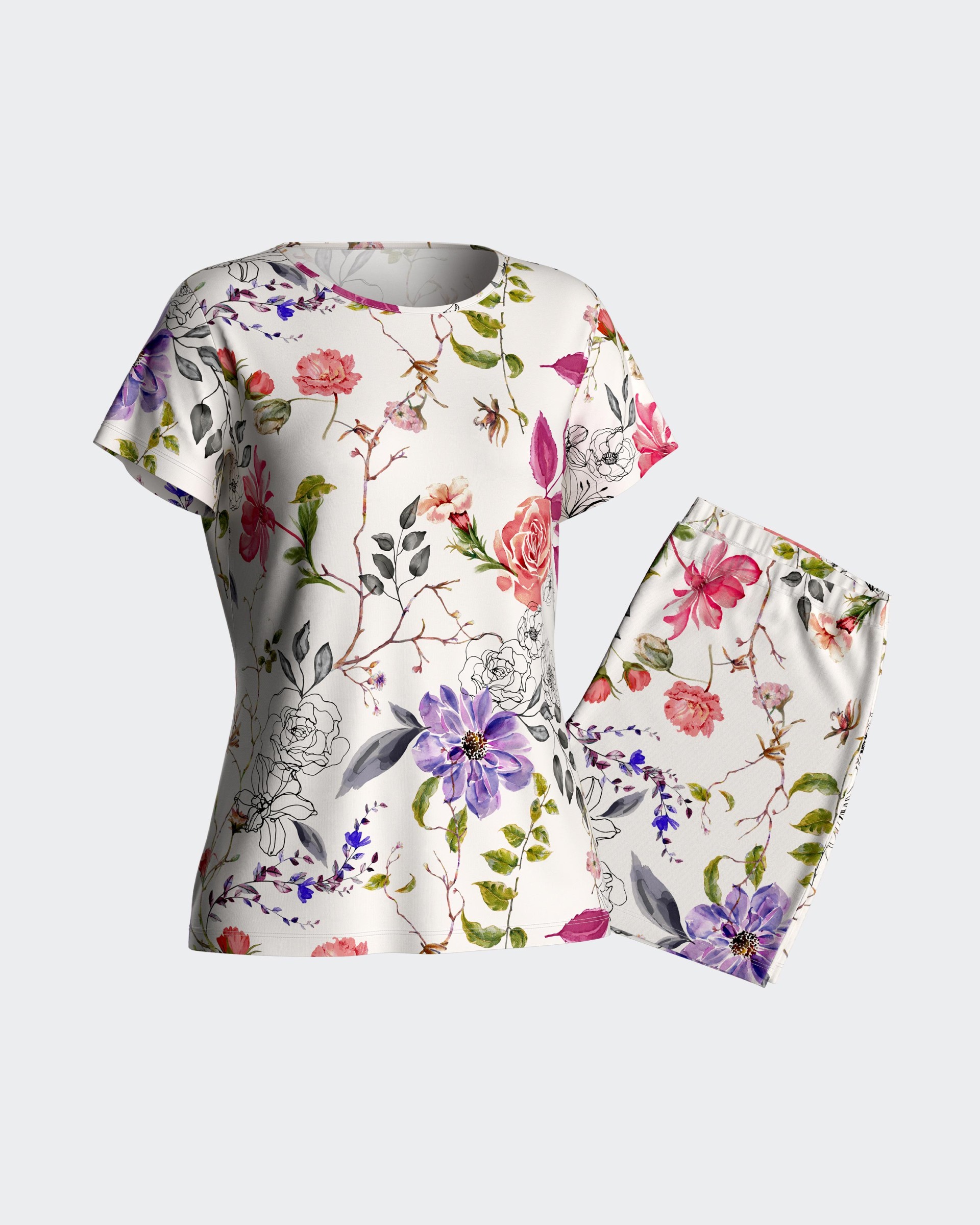 Short pyjama in Lyocell Cotton