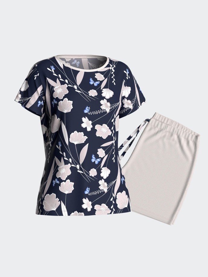 Short pyjama in Lyocell