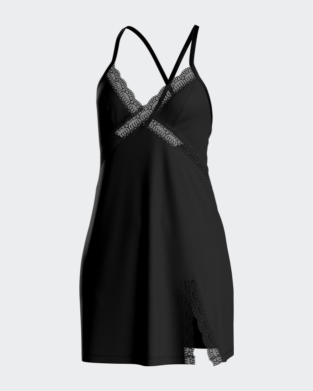 Chemise de nuit avec bretelles en Lyocell