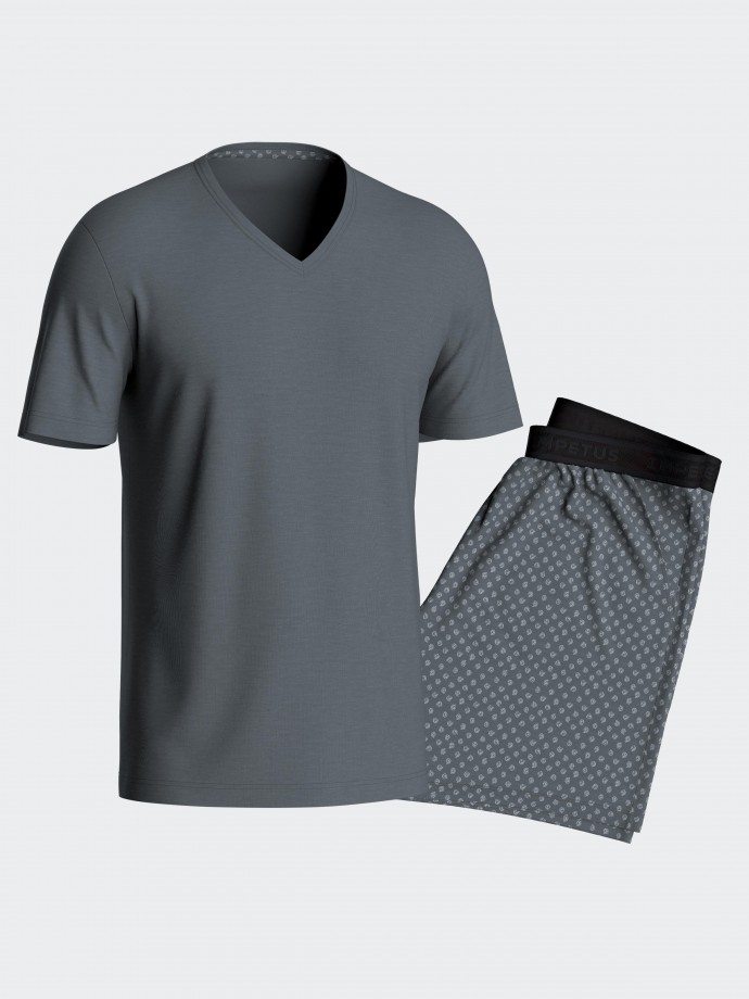 Bedruckter Herrenpyjama aus Lyocell